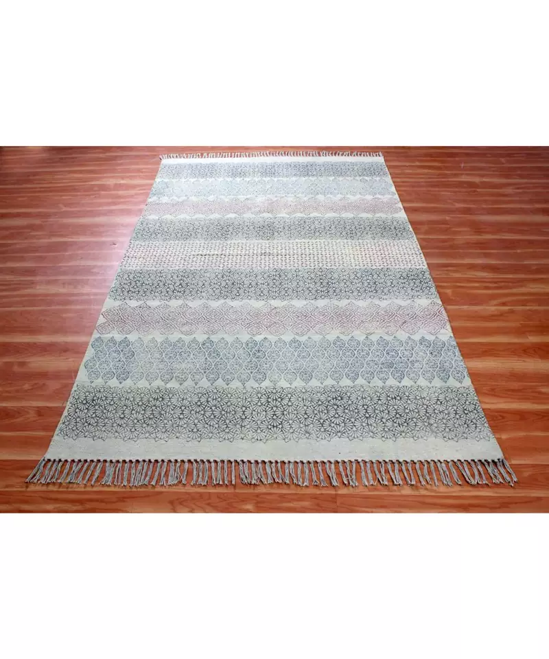 9x12 Ft Outdoor Patio Rug Yoga Garden Rug Hand Block Printed Rug Kitchen Rug bathroom rug