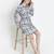 Zang zip check print tie- knot women dress