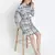 Zang zip check print tie- knot women dress