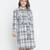 Zang zip check print tie- knot women dress