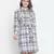 Zang zip check print tie- knot women dress