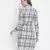 Zang zip check print tie- knot women dress