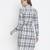 Zang zip check print tie- knot women dress