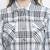 Zang zip check print tie- knot women dress