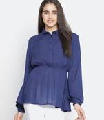 Alived bold blue stunning women top