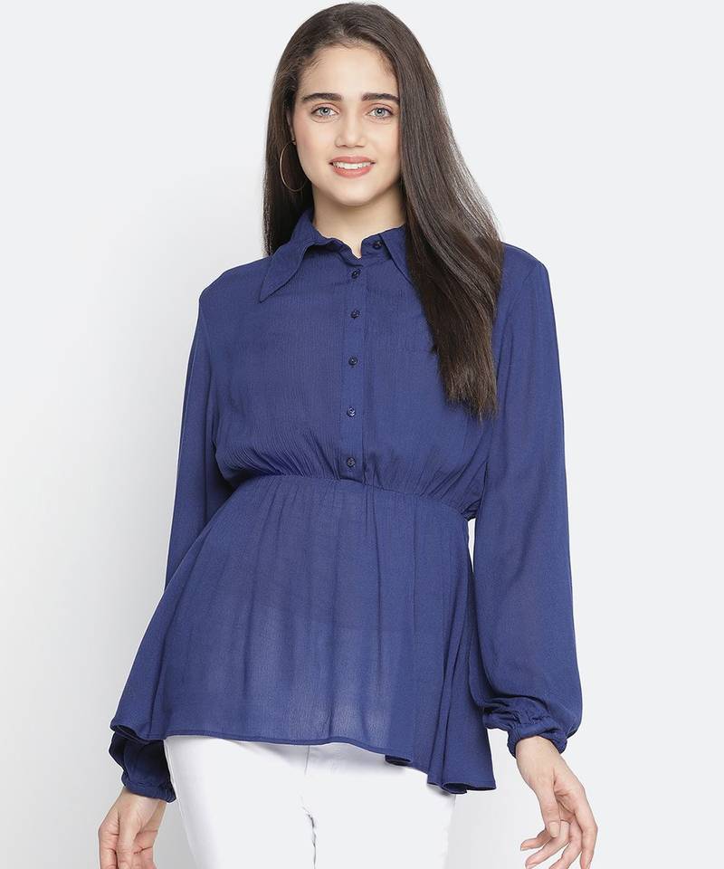 Alived bold blue stunning women top