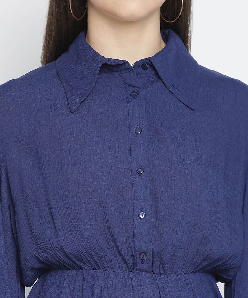 Alived bold blue stunning women top