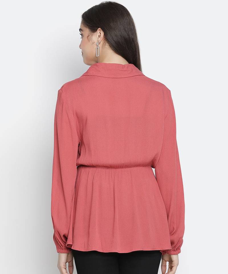 Porbled Bold peach gleaming women top