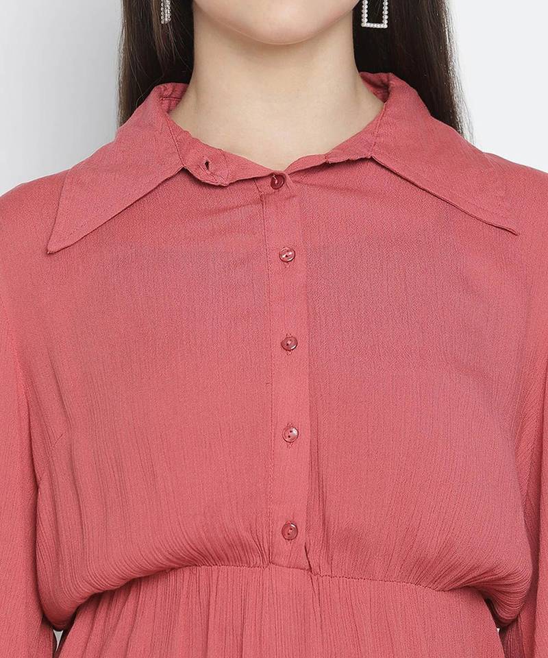 Porbled Bold peach gleaming women top