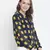 Upside down check print women bomber jacket