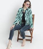 Sea shell animal print women bomber jacket