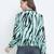 Sea shell animal print women bomber jacket