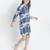 Atlante blue tropical print women dress