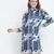 Atlante blue tropical print women dress