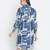 Atlante blue tropical print women dress