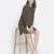 Brassy brown printed women dress