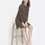 Brassy brown printed women dress