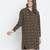 Brassy brown printed women dress