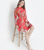Colourpop floral print ruffle women dress