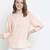 Rock on peach print women Smocking top