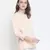 Rock on peach print women Smocking top