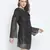 Glossy black party wear women dress