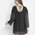 Glossy black party wear women dress