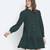 Vancy green button-down women dress