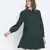 Vancy green button-down women dress