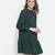 Vancy green button-down women dress