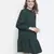 Vancy green button-down women dress