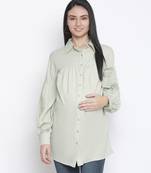 Special solid mint maternity shirt