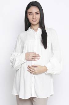 Gizzling white maternity shirt