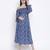 Designer floral print off-shoulder maternity dress