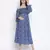 Designer floral print off-shoulder maternity dress