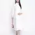 Hopple white button- down long maternity dress