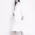 Hopple white button- down long maternity dress
