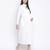 Hopple white button- down long maternity dress