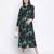 Tora black floral print long maternity dress