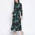 Tora black floral print long maternity dress
