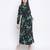 Tora black floral print long maternity dress