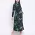 Tora black floral print long maternity dress