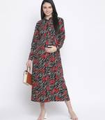 Bazy floral print long maternity dress