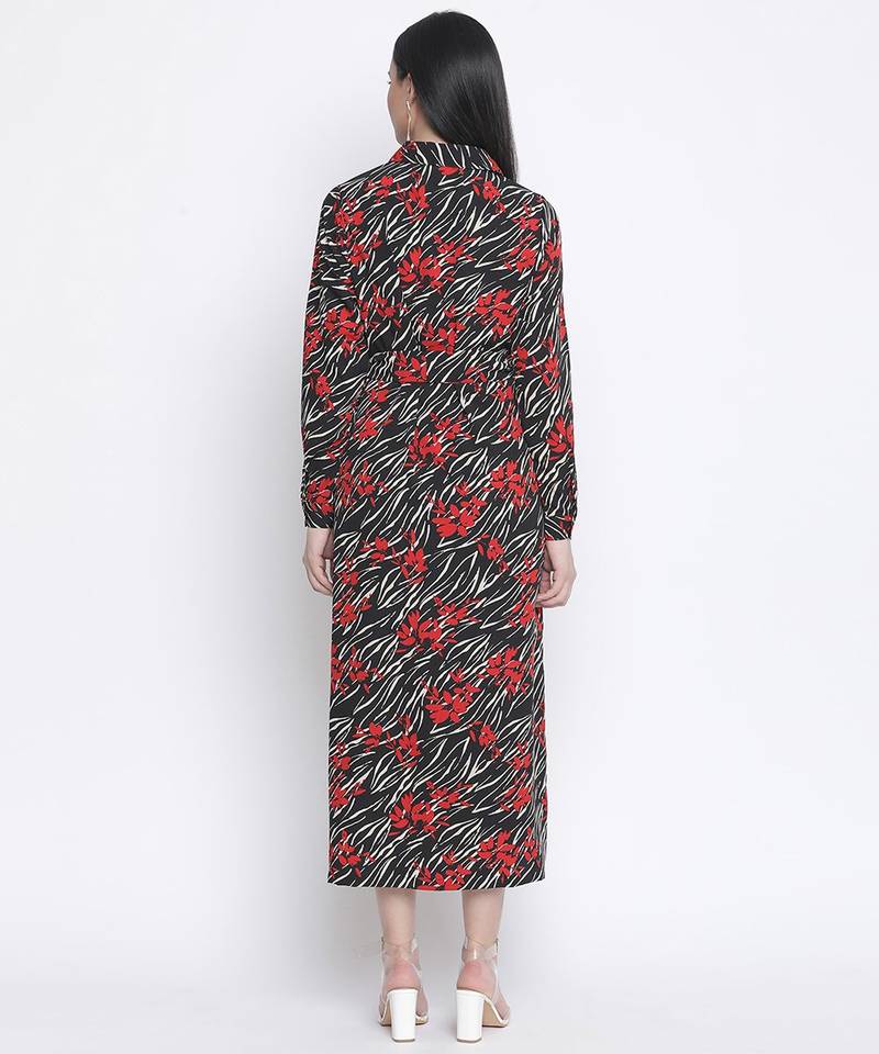 Bazy floral print long maternity dress