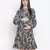 Canva unstructured print  with feeding zip maternity dress