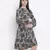 Canva unstructured print  with feeding zip maternity dress