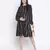 Gapper black ptinted with feeding zip maternity dress