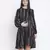 Gapper black ptinted with feeding zip maternity dress