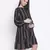 Gapper black ptinted with feeding zip maternity dress