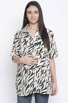 Supercool animal print maternity top